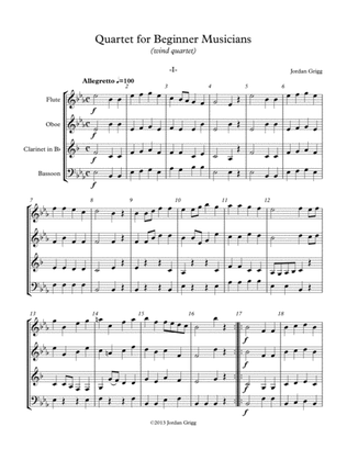 Quartet for Beginner Musicians (wind quartet)