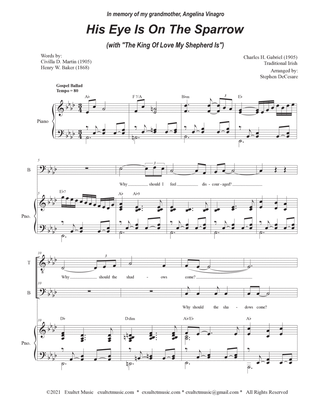 His Eye Is On The Sparrow (with "The King Of Love My Shepherd Is") (Duet for Tenor & Bass solo)