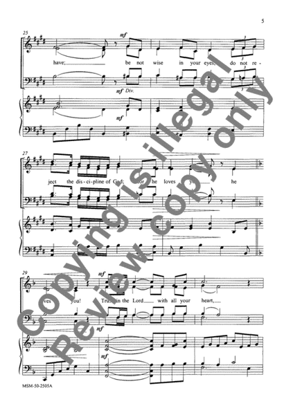 Trust in the Lord (Choral Score)