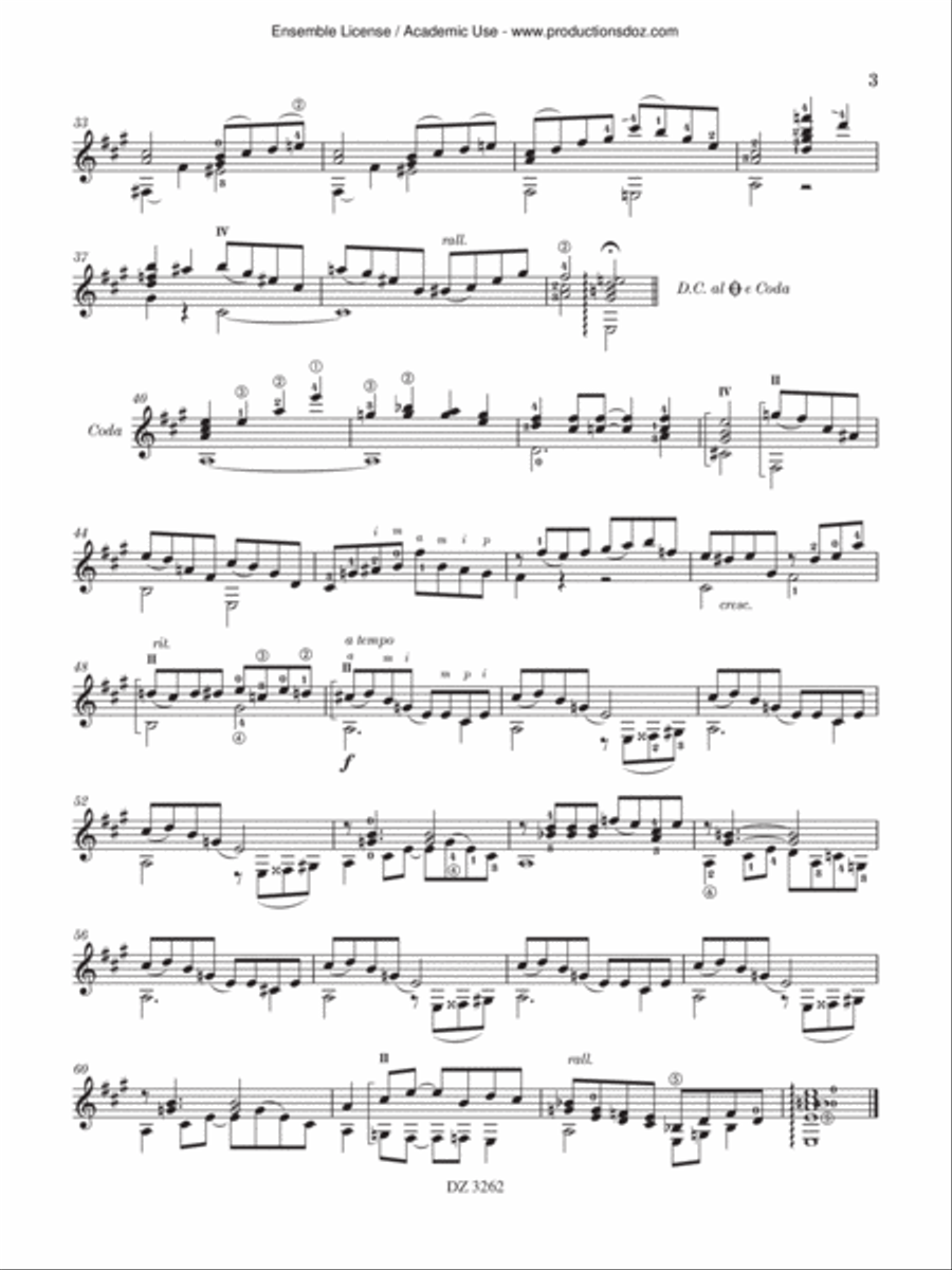 4 Pièces Classical Guitar scores gallery preview page 3