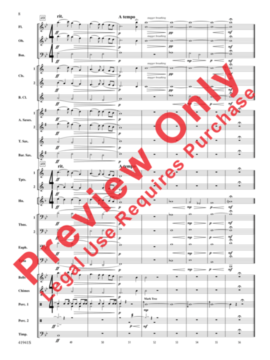 Forgotten Heroes Concert Band scores gallery preview page 9