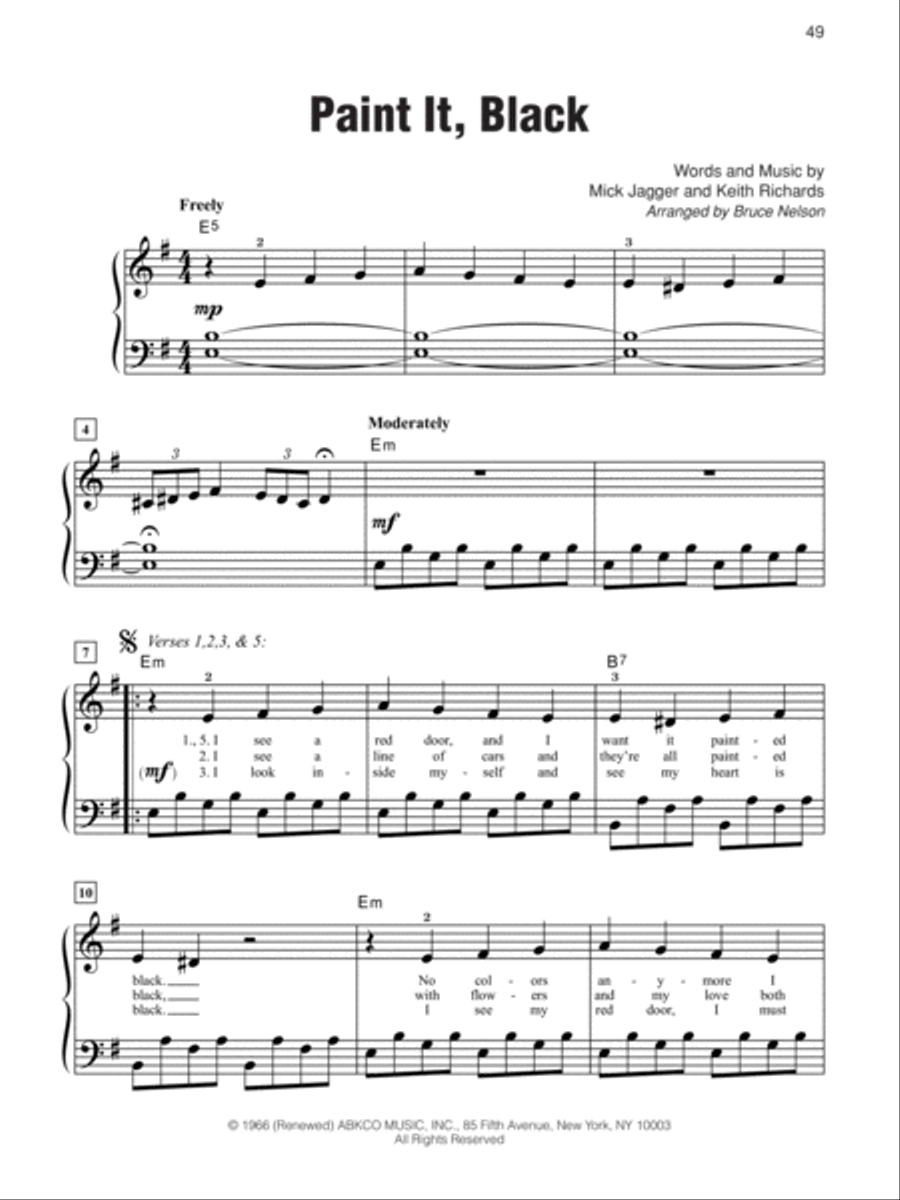 The Rolling Stones Sheet Music Anthology Easy Piano scores gallery preview page 7