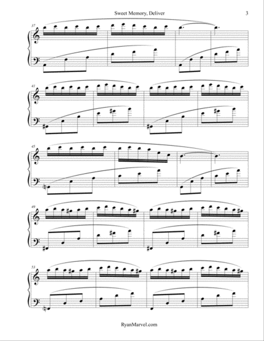 Sweet Memory, Deliver Piano Solo scores gallery preview page 3