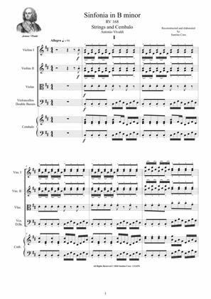 Vivaldi - Sinfonia in B minor RV 168 for Strings and Cembalo