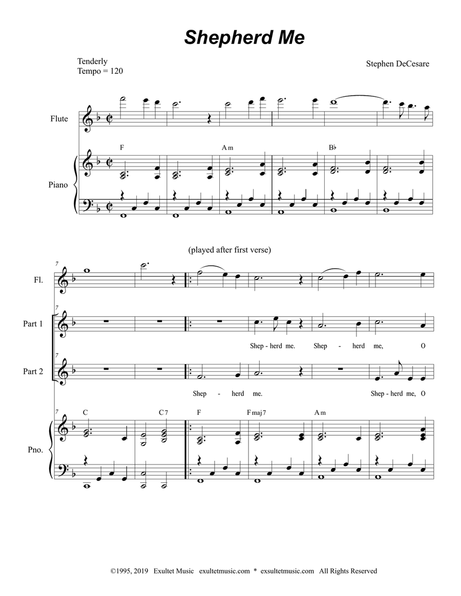 Shepherd Me (2-part choir) 2-Part scores gallery preview page 1