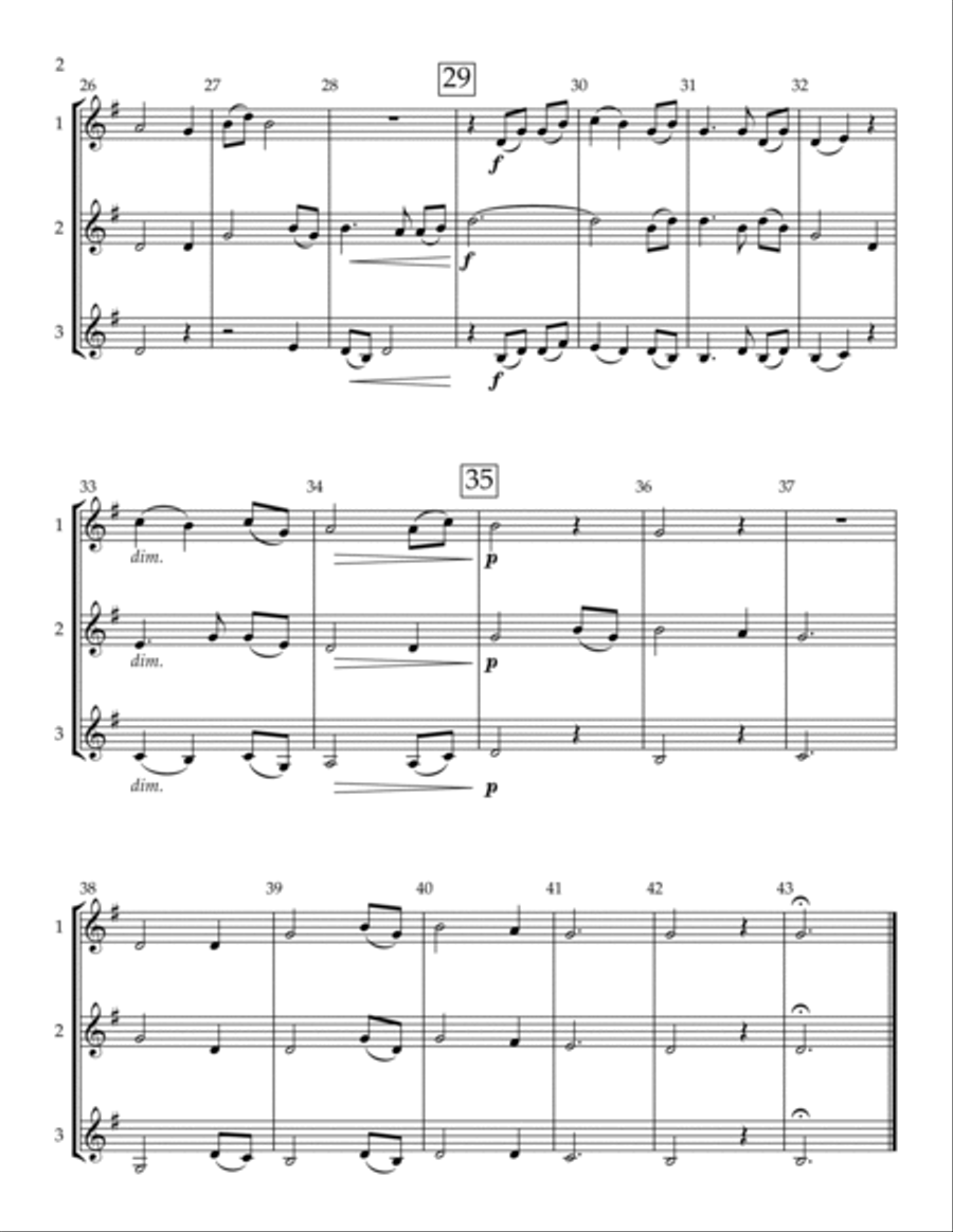 Amazing Grace for Clarinet Trio Clarinet Trio scores gallery preview page 2