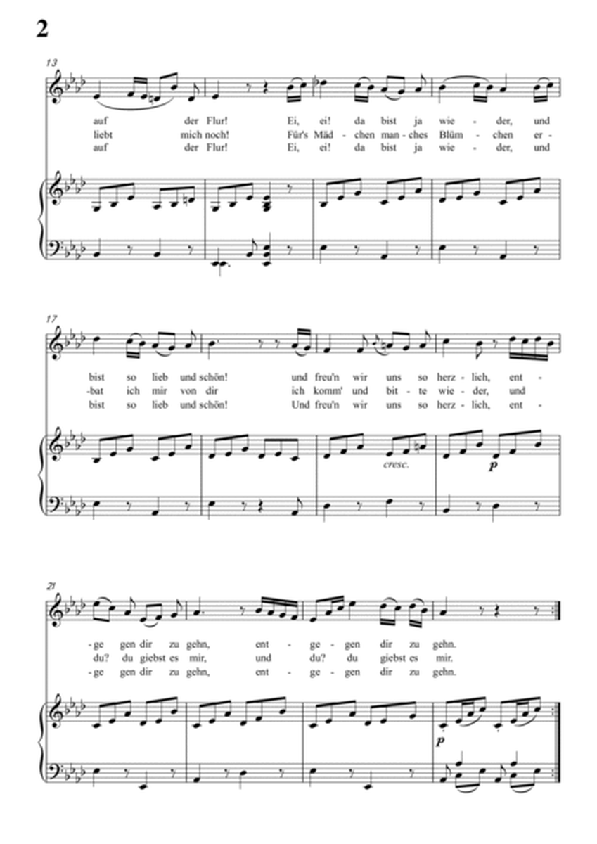 Schubert-An den Frühling in bA for Vocal and Piano