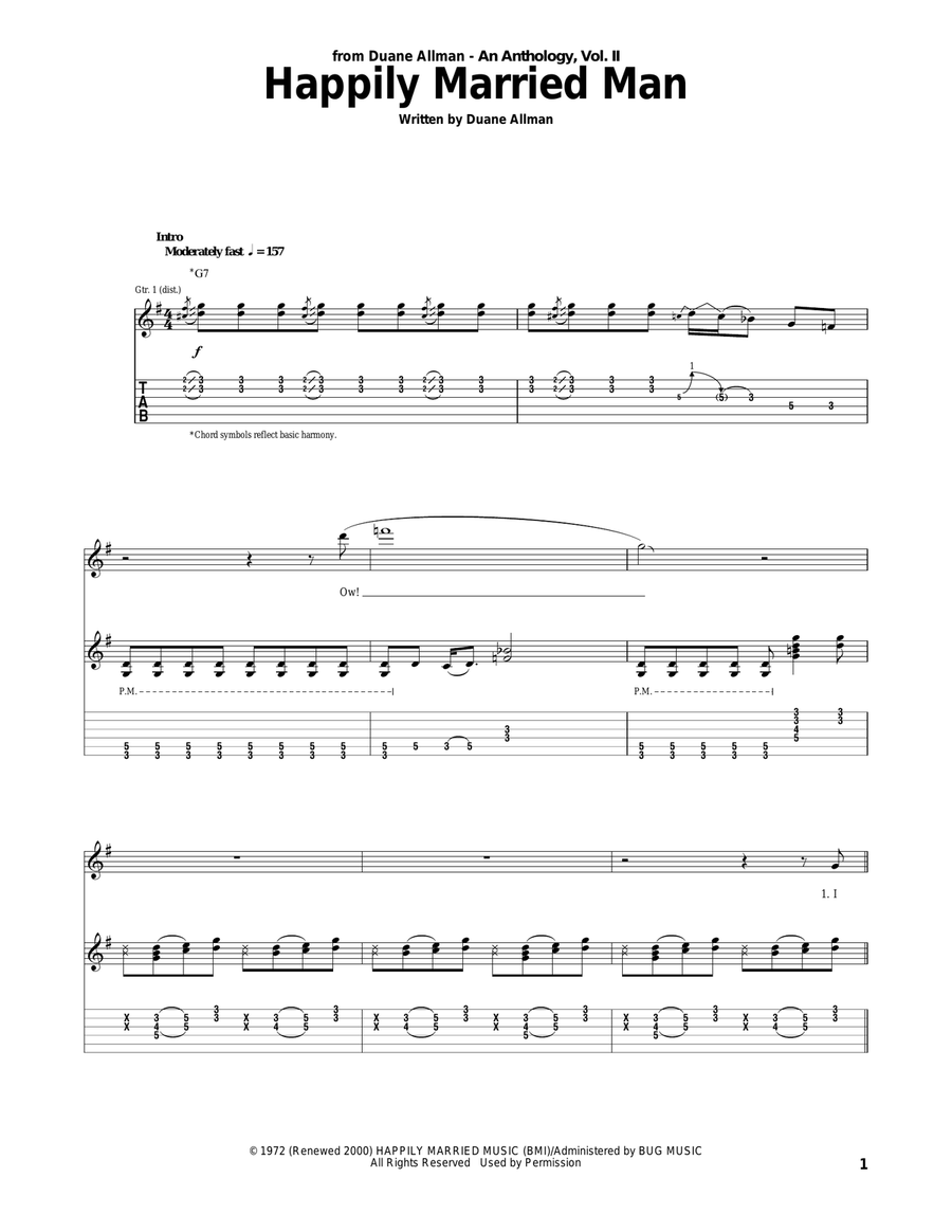 Happily Married Man Acoustic Guitar scores gallery preview page 1