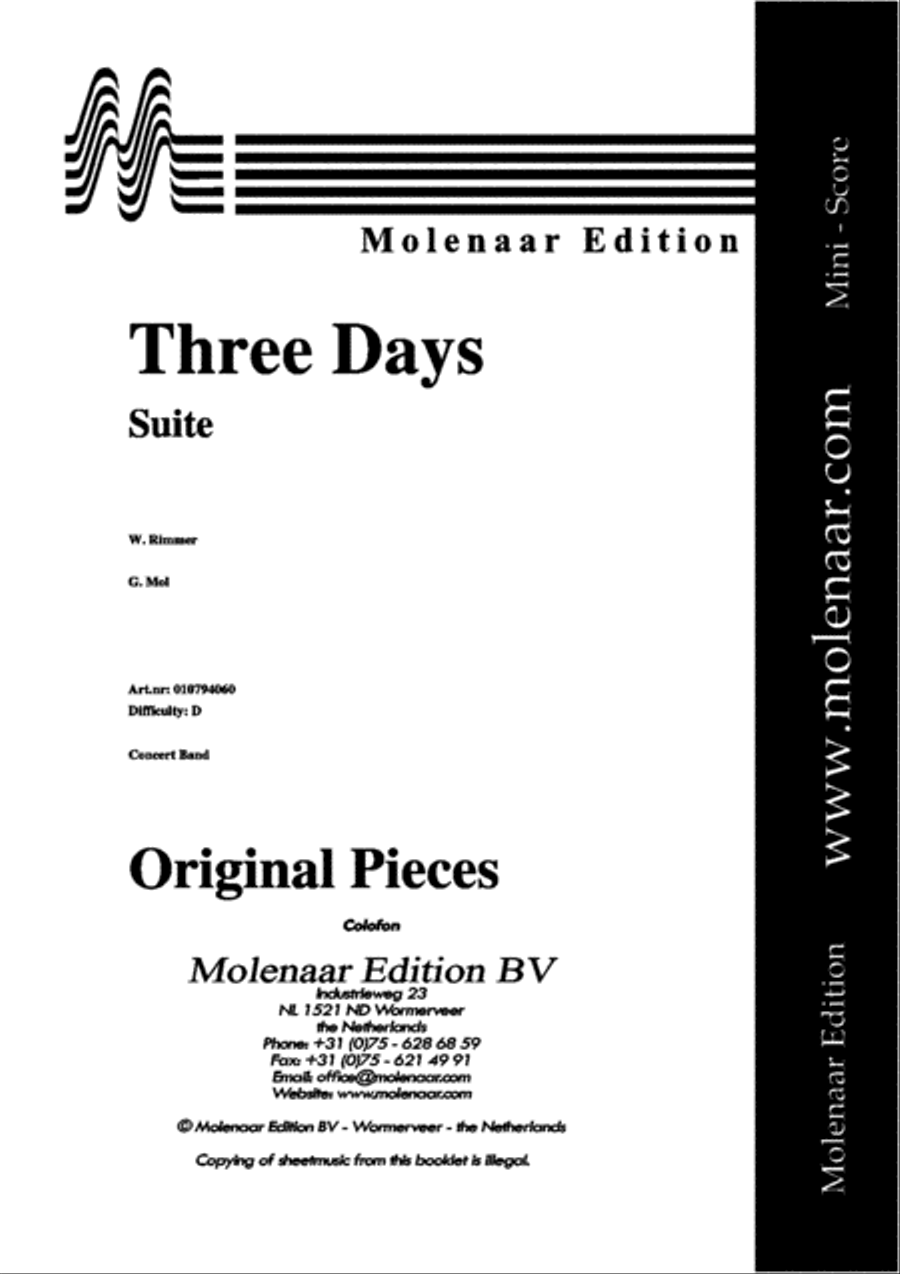 Three Days Three Days Concert Band scores gallery preview page 2