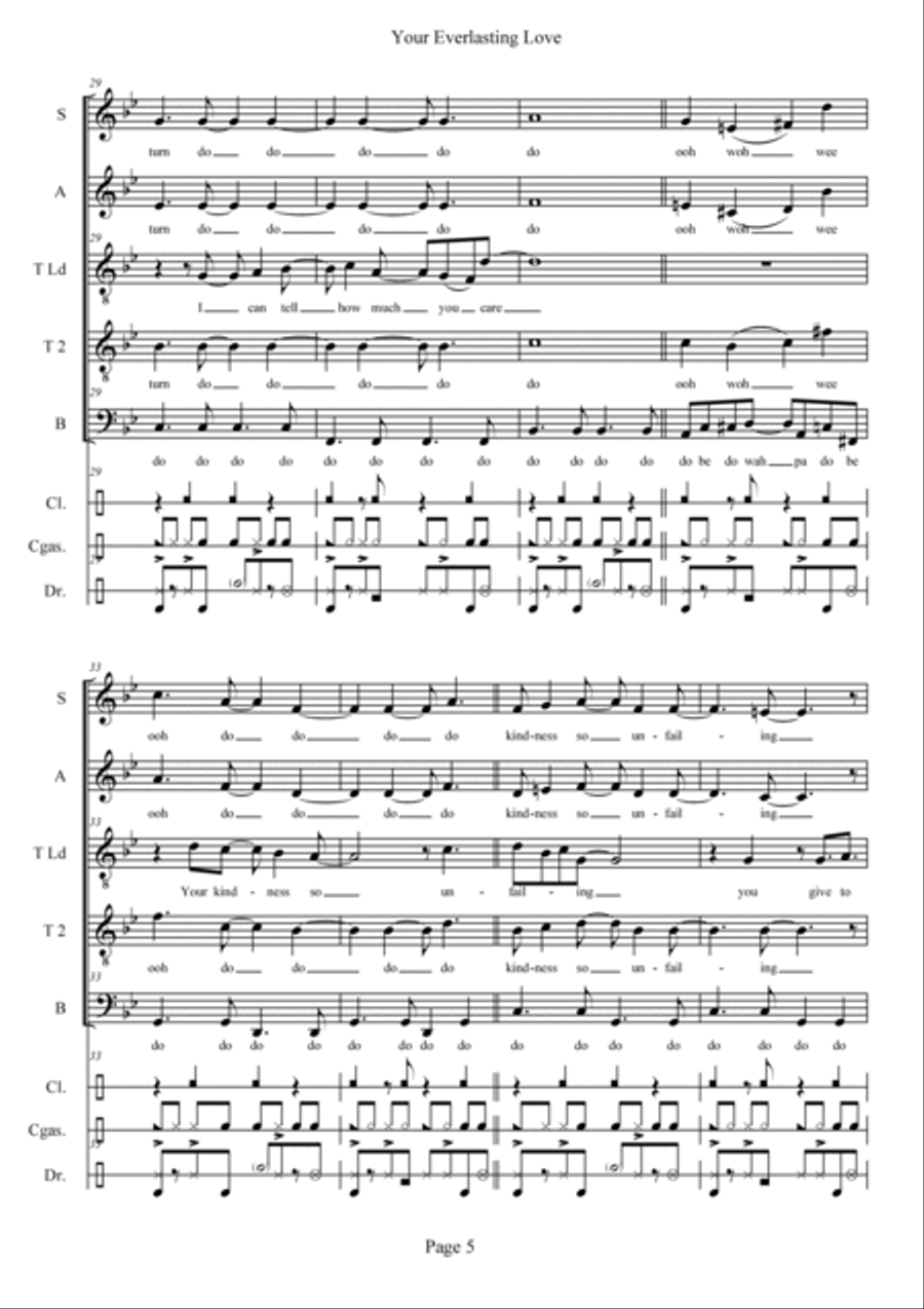 Your Everlasting Love Your Everlasting Love Divisi scores gallery preview page 5