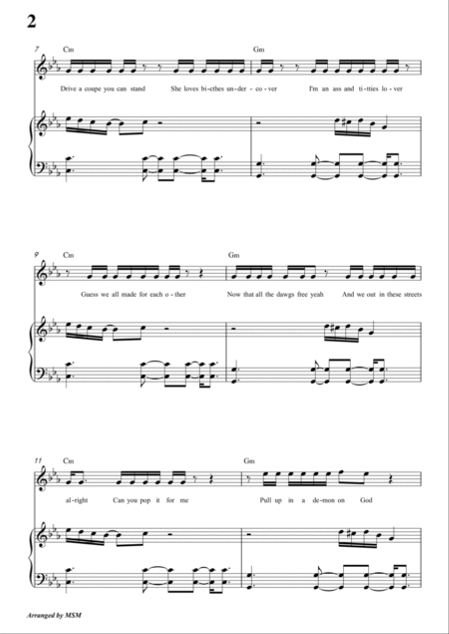 I'm Fine (feat. Travis Scott) Voice scores gallery preview page 4
