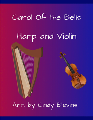 Book cover for Carol of the Bells, for Harp and Violin