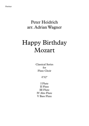 Book cover for "Happy Birthday Mozart" Flute Choir arr. Adrian Wagner