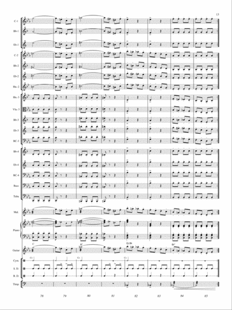 William Tell Overture (Finale) Concert Band scores gallery preview page 12