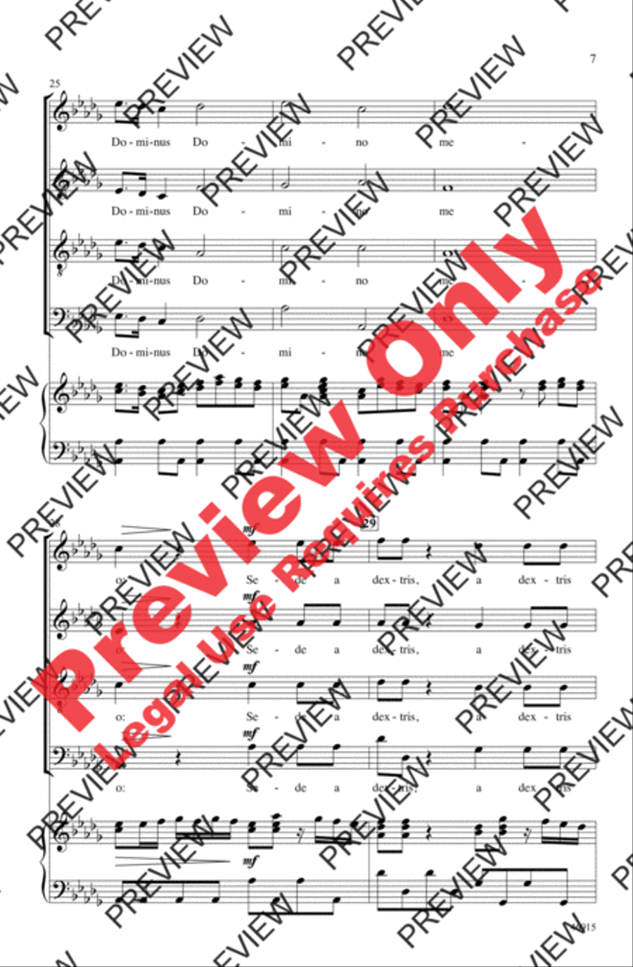 Dixit Dominus Dixit Dominus 4-Part scores gallery preview page 7
