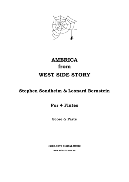 WEST SIDE STORY - AMERICA for 4 flutes image number null