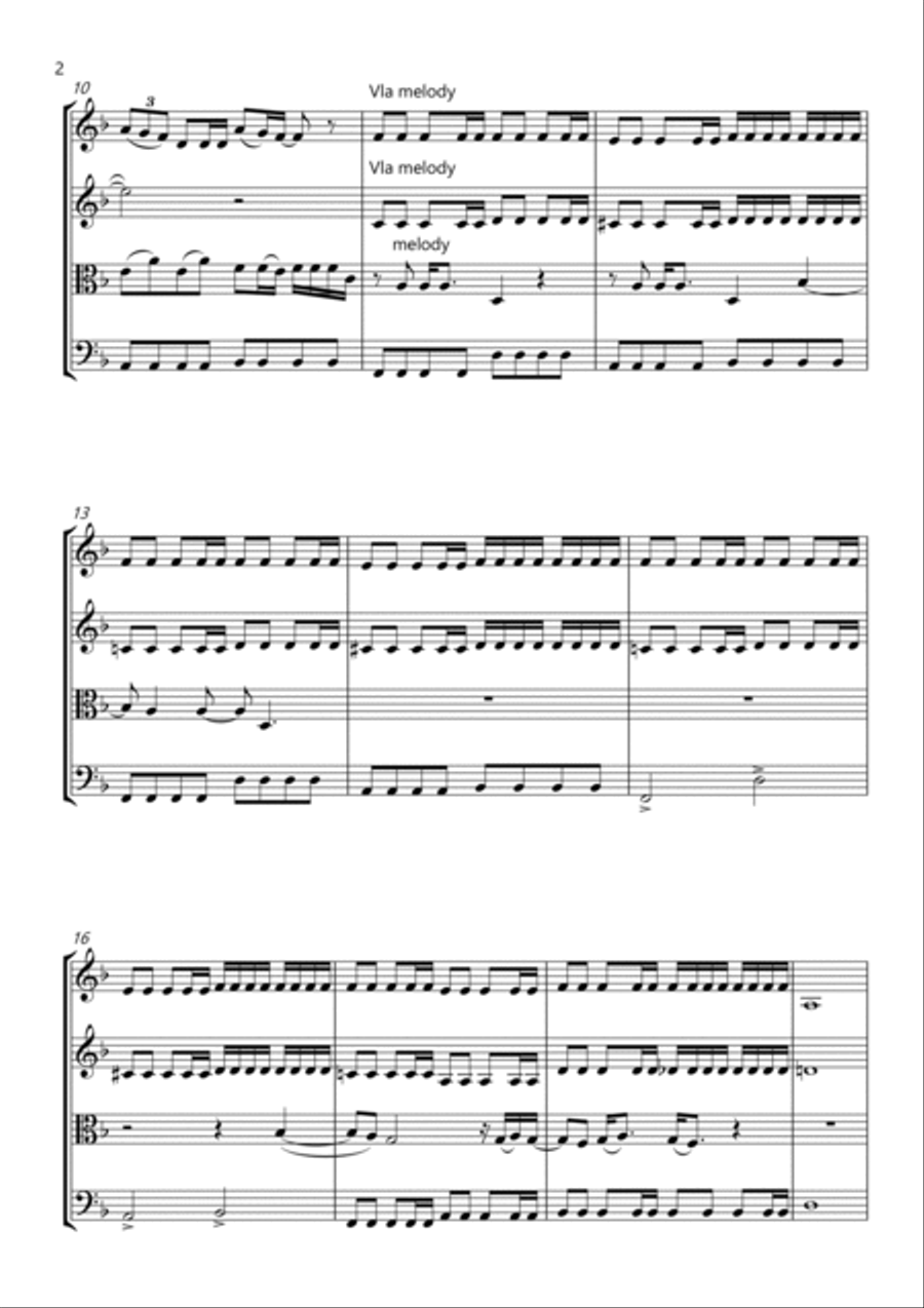 Where Is My Mind? String Quartet scores gallery preview page 2