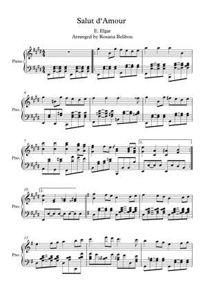 Salut d'amour Op.12 Piano Solo