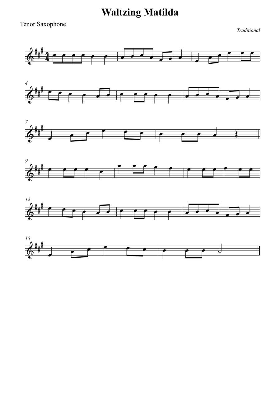 Waltzing Matilda