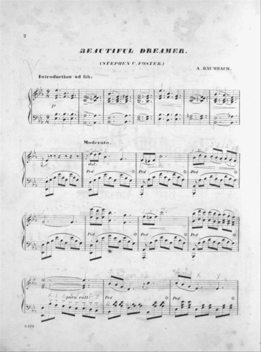 Beautiful Dreamer Piano Solo scores gallery preview page 2