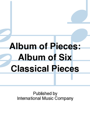 Book cover for Album Of Six Classical Pieces