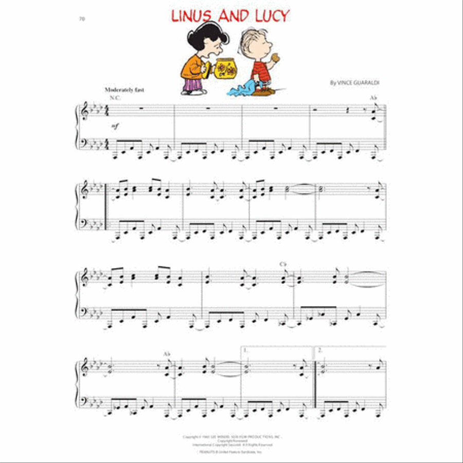 The Easy Peanuts Illustrated Songbook Easy Piano scores gallery preview page 5