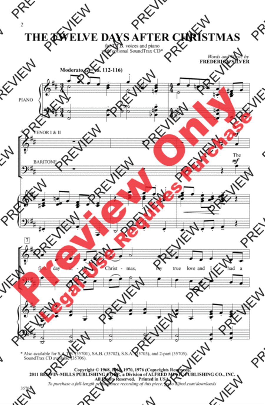 The Twelve Days After Christmas Men's Choir scores gallery preview page 13