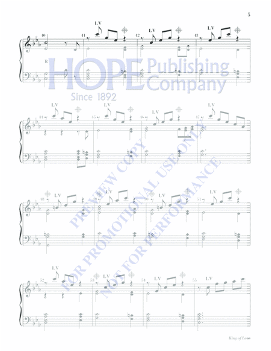 King of Love (My Shepherd Is) 5-Octaves scores gallery preview page 5