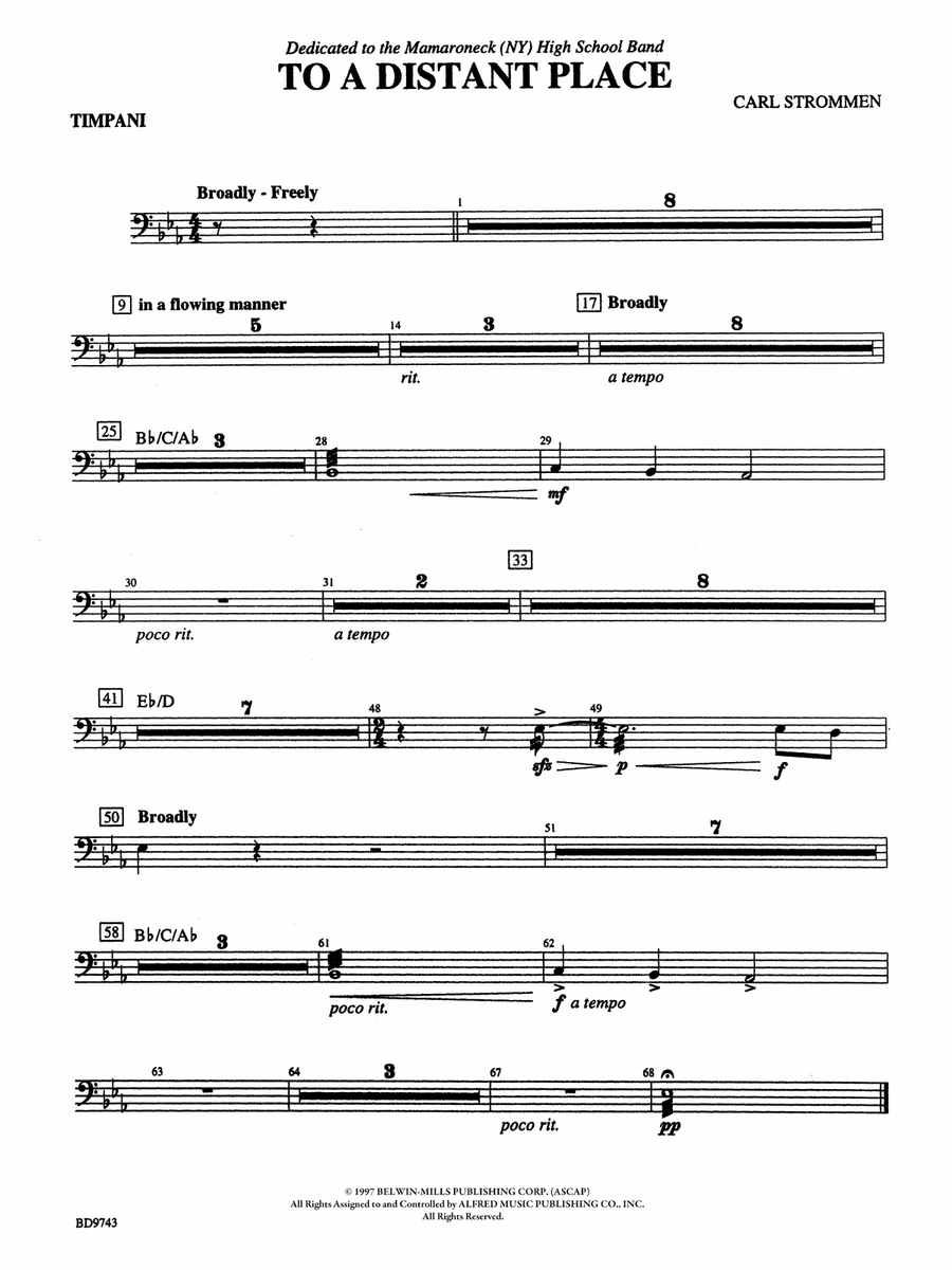 To a Distant Place: Timpani