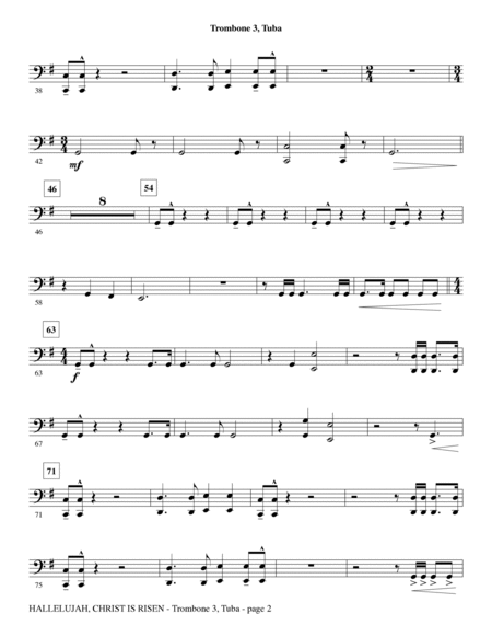 Hallelujah, Christ Is Risen - Trombone 3/Tuba
