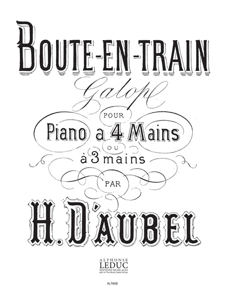 Boute En Train, Galop (piano Duet)