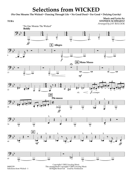 Selections from Wicked (arr. Jay Bocook) - Tuba