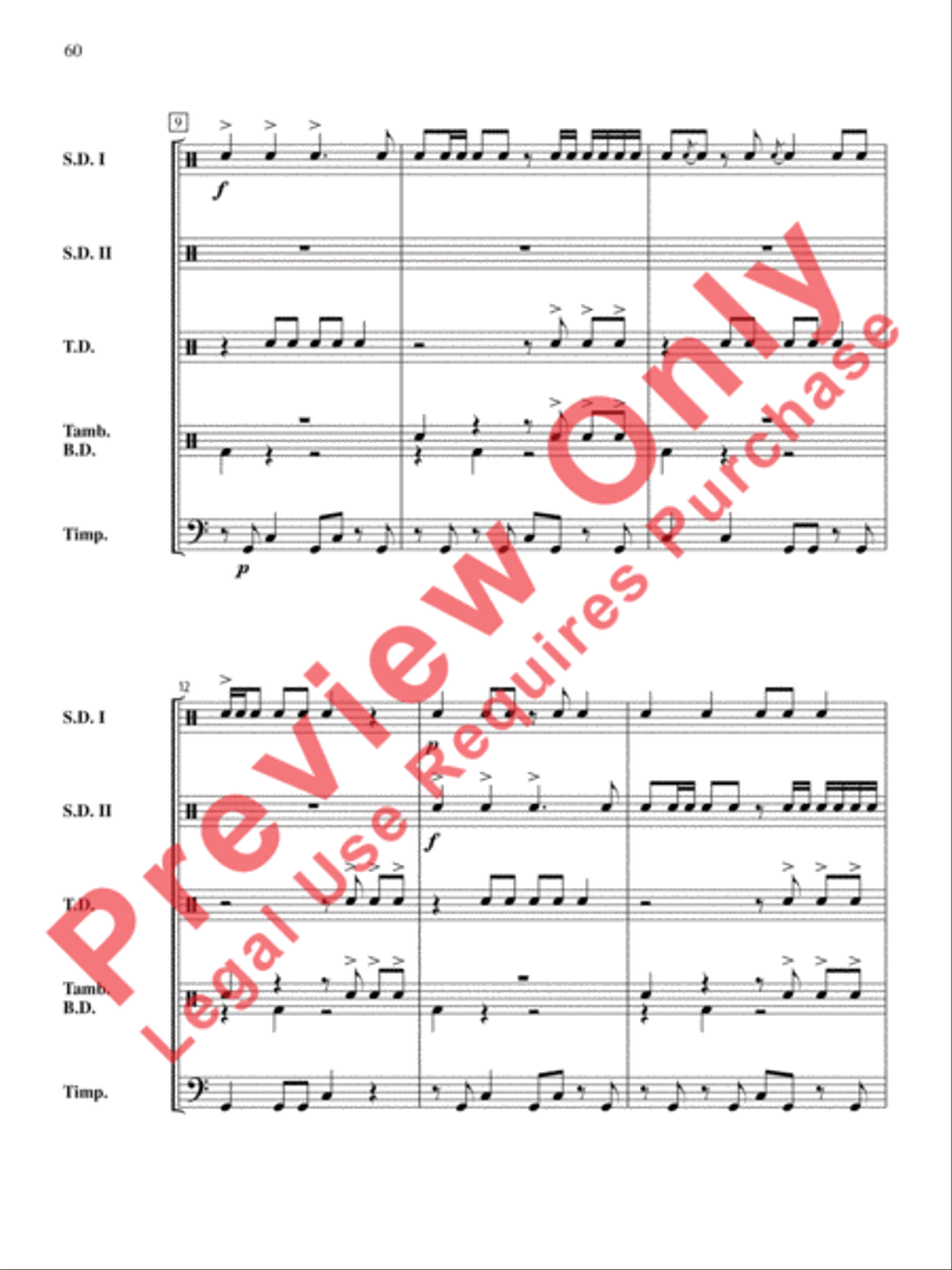 The Anthony J. Cirone Intermediate Percussion Ensemble Collection Percussion Ensemble scores gallery preview page 61