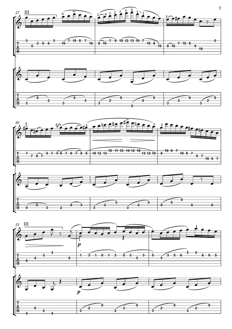 Plaisir d'Amour Guitar duet Acoustic Guitar scores gallery preview page 3