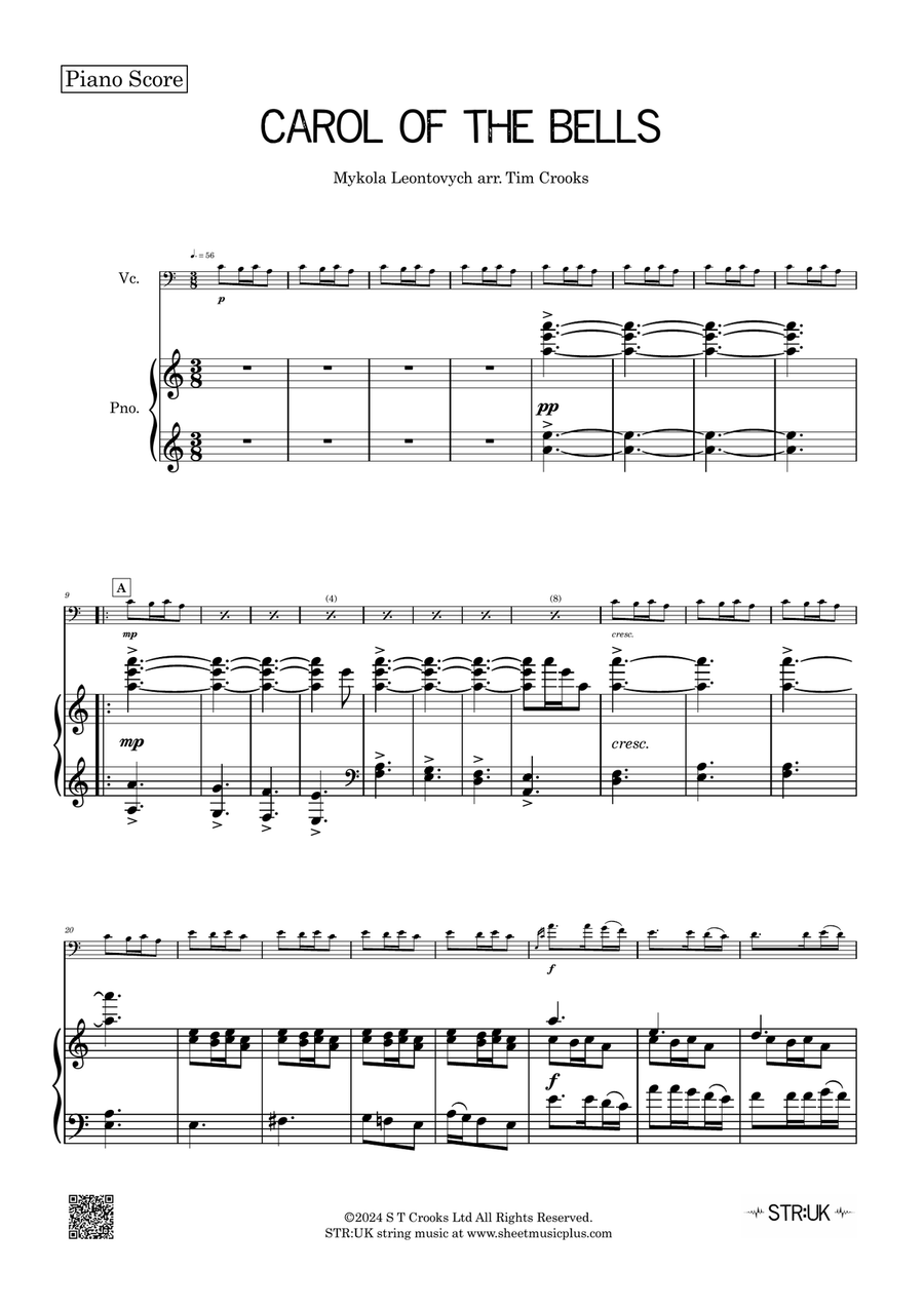 Carol of the Bells Piano scores gallery preview page 2