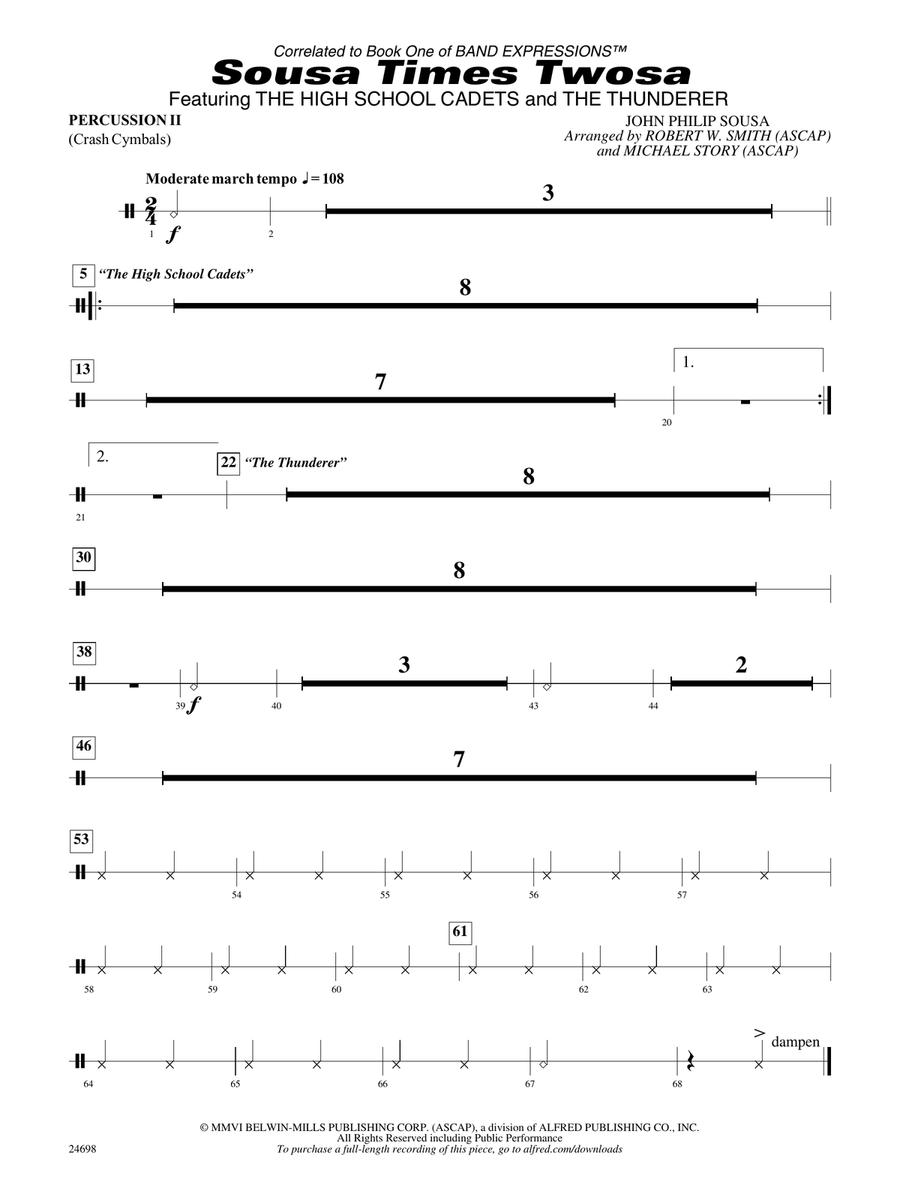Sousa Times Twosa: 2nd Percussion