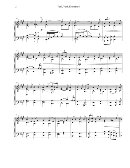 Veni, Veni, Emmanuel (for intermediate solo piano)