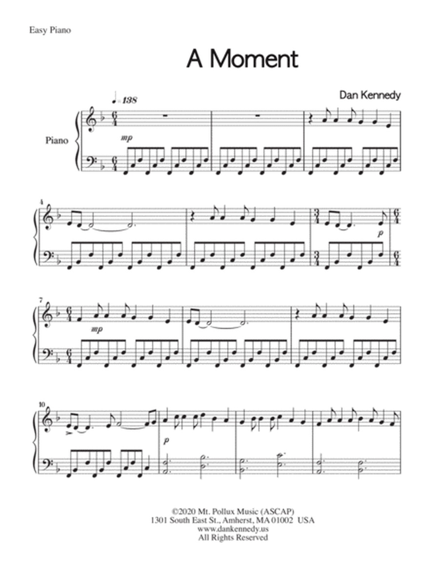 A Moment (Easy Piano) image number null