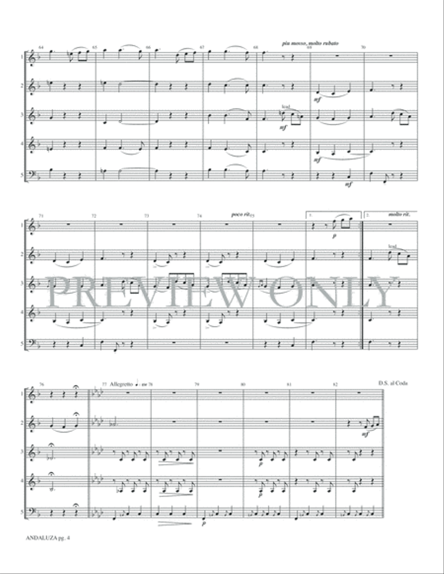 Andaluza Woodwind Ensemble scores gallery preview page 6
