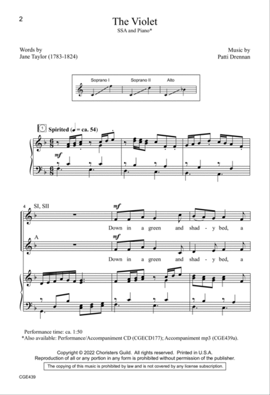 The Violet 3-Part scores gallery preview page 2