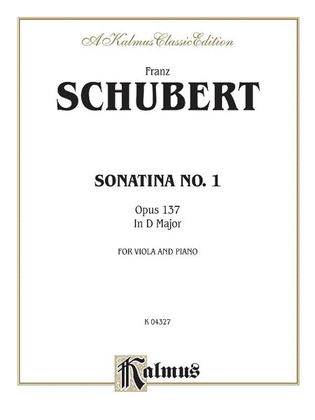 Book cover for Sonatina No. 1 in D Major, Op. 137