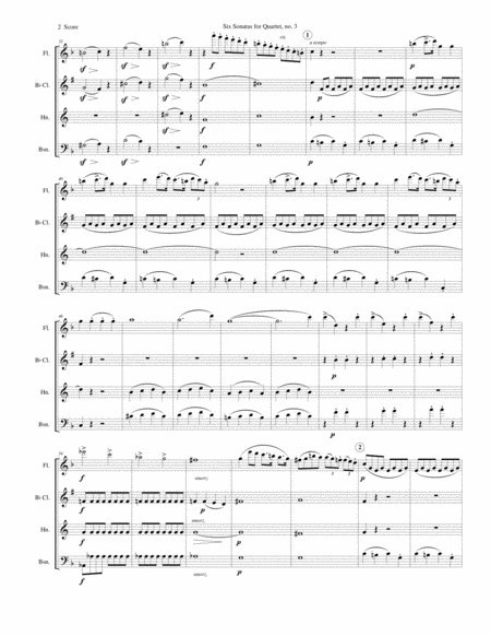 Rossini Quartet #3 set for woodwind quartet (with alternate parts) image number null