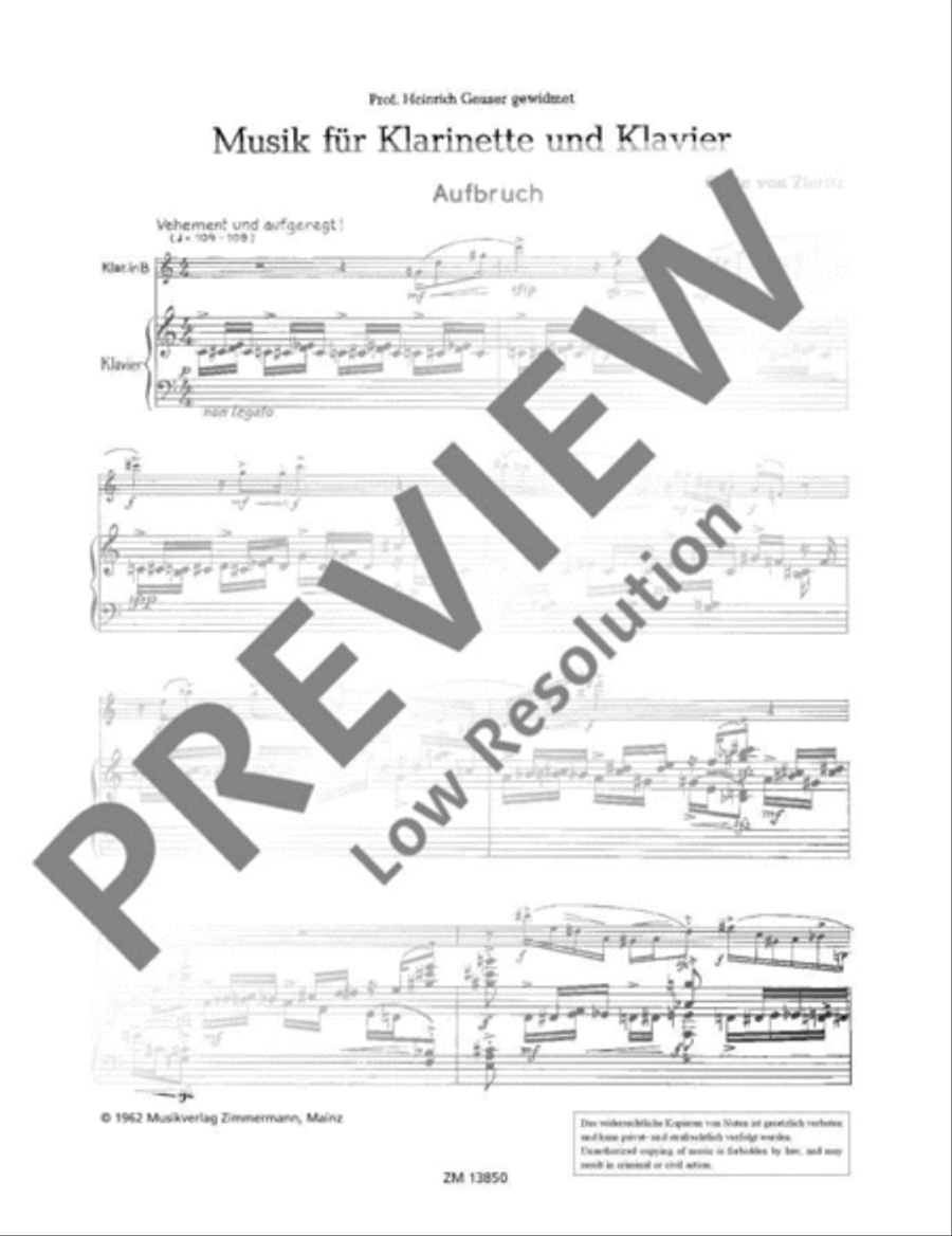Music Clarinet Solo scores gallery preview page 4