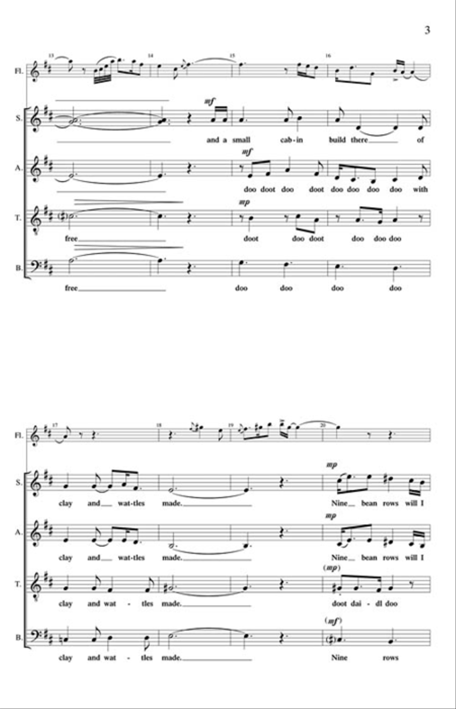 The Lake Isle of Innisfree 4-Part scores gallery preview page 3