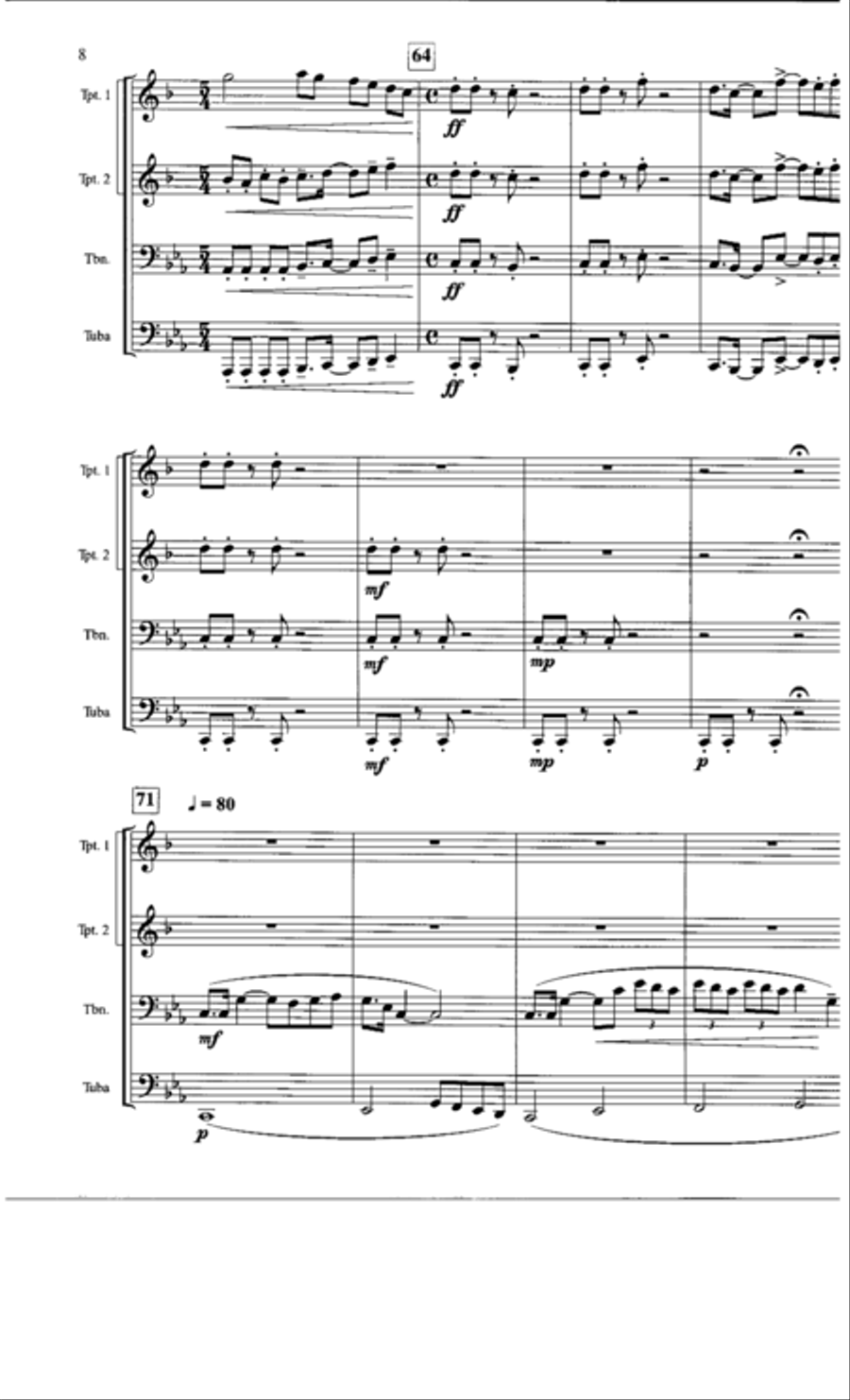 The Second Phase Brass Quartet scores gallery preview page 7