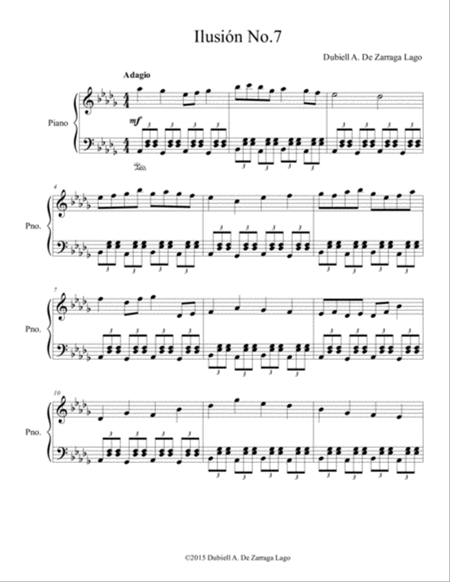 piano ilusion no.7 Piano Solo scores gallery preview page 1
