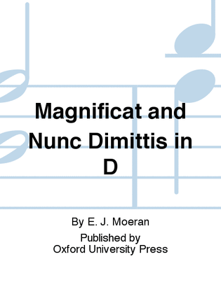 Book cover for Magnificat and Nunc Dimittis in D