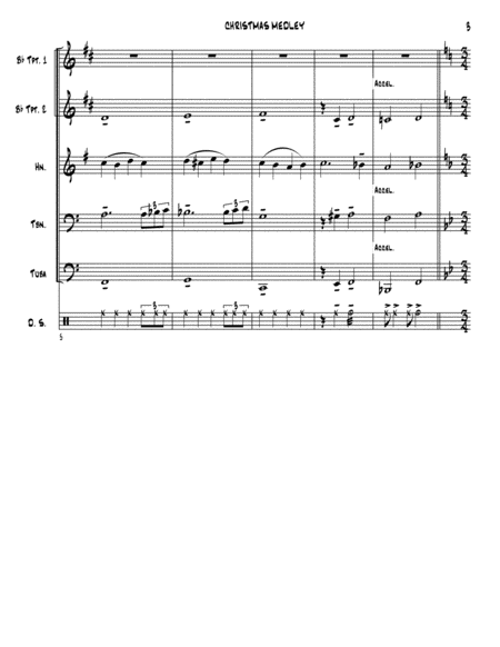 CHRISTMAS MEDLEY - for Brass Quintet image number null