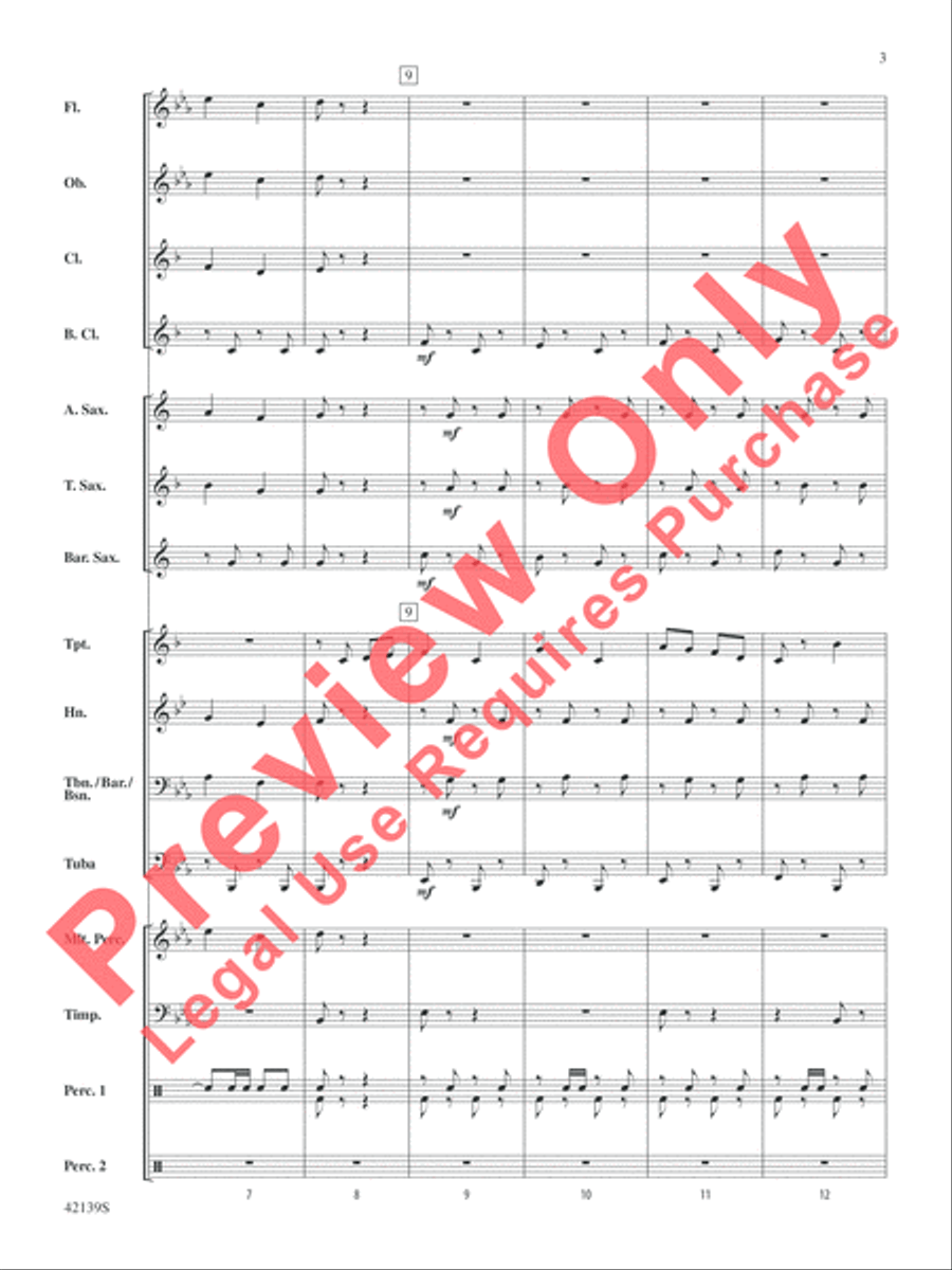 March for a Norwegian Penguin Concert Band scores gallery preview page 4
