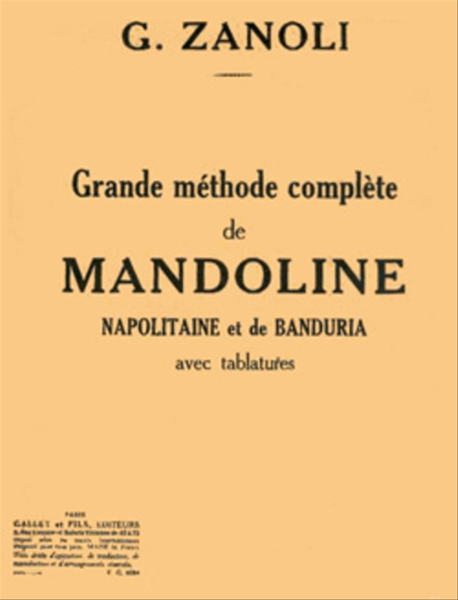 Methode complete de mandoline napolitaine avec tablatures